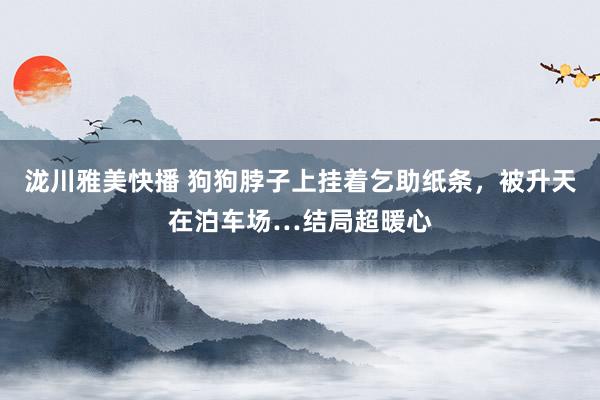泷川雅美快播 狗狗脖子上挂着乞助纸条，被升天在泊车场…结局超暖心